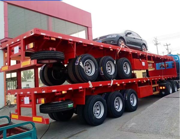 Customizable Flatbed Semi Trailer Truck With 6mm Floor Plate