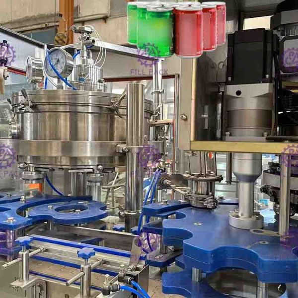 High Speed Beverage Juice Can Filling Machine , Automatic Can Sealing Equipment