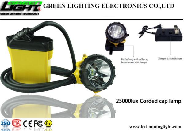 Four Lighting Modes Cordless Mining Cap Lamps 25000lux High Brightness 10.4Ah SAMSUNG Battery