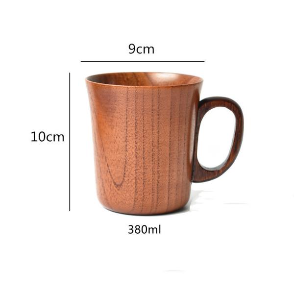 Tasses en bois solides modernes 350ml naturel 400ml de boissons