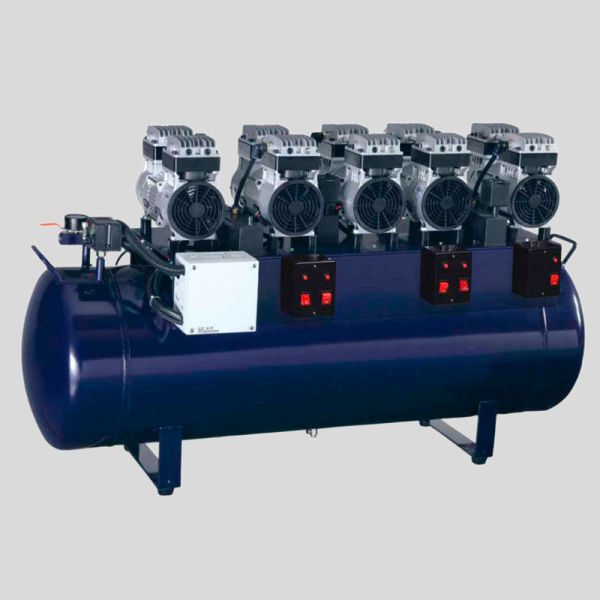 Прочный портативный стоматологический воздушный компрессор синий 180 л безмасляный бесшумный 1-To-10