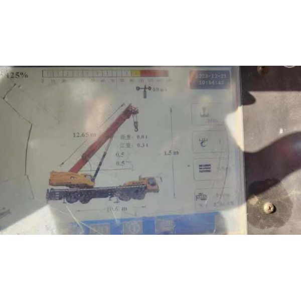80ton Used Truck Crane Mobile Equipment Five-Arm Crane Jib Yellow Red Equipment Crane