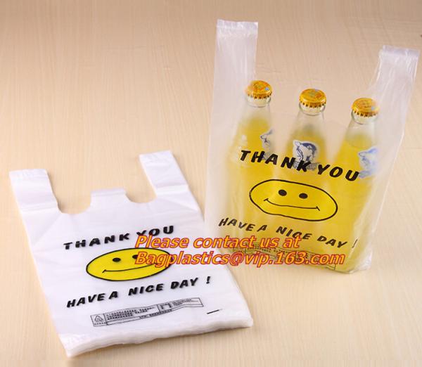 100% Biodegradable and Compostable, T-shirt Bags, EN13432 Certificate, green bags, bio bag