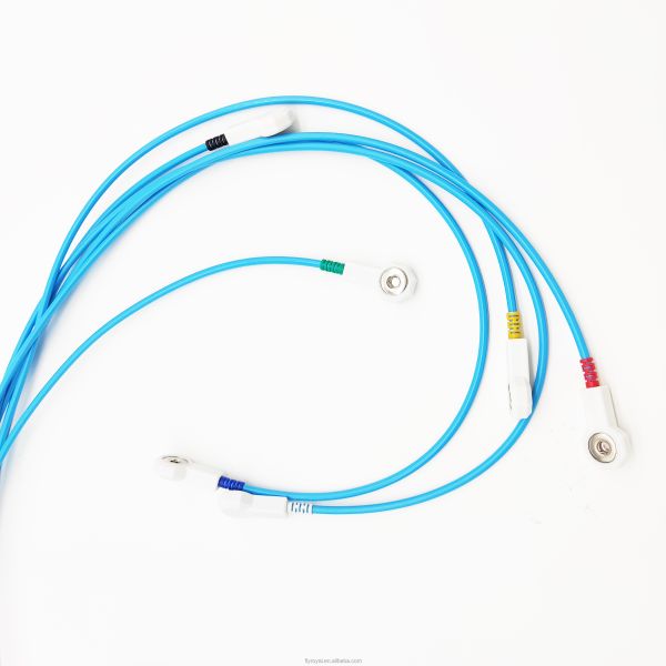 Медицинские кабели ЭКГ 4,0 мм ЭКГ Снег до 2,54 соединителя Медицинский провод