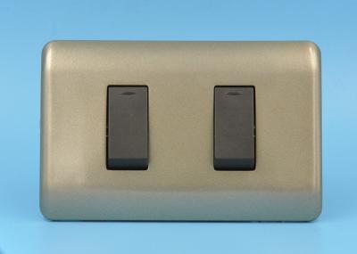 Golden 2 Gang Two Way Switch , Modern 2 Gang Intermediate Light Switch