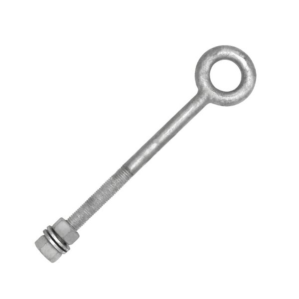 DIN Standard Strength STAINLESS STEEL M18 X 150mm Oval Eye Bolt Hex Type for Tower Guy Wire ASTM A574