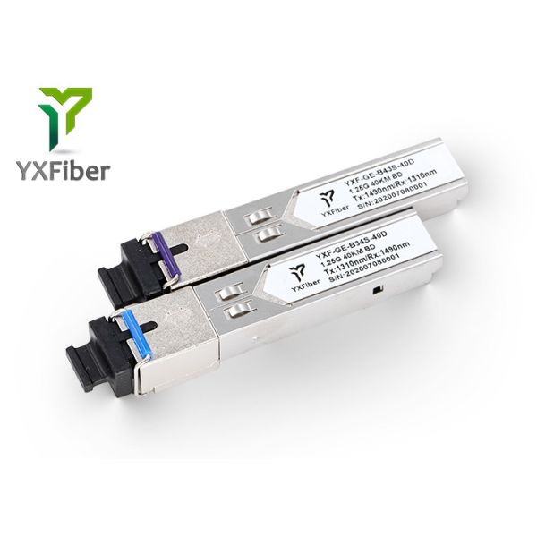 SC interface FTTX 1.25G 40km 1310/1490nm SFP Optical Transceiver Module