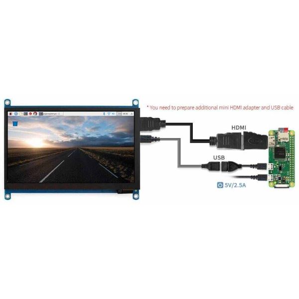 HDMI Signal 800x480 7 Inch Tft Display With Capacitive Touch Screen