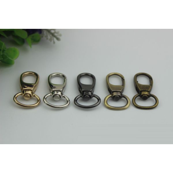 SP080 Custom zinc alloy 5 color 14 mm swivel spring snap clip bag strap hook for bags