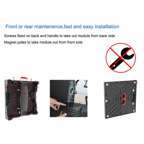Front Access Indoor Fixed LED Display P2.5 4K Resolution Data Monitoring / Backup