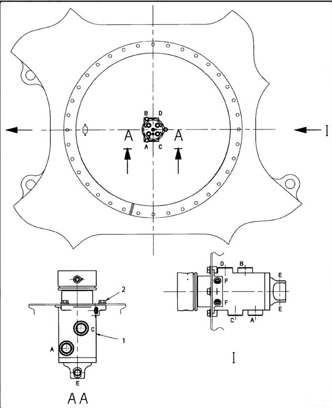 Belparts Excavator centre joint assy For Kobelco SK210LC-8 YN55V00053F1