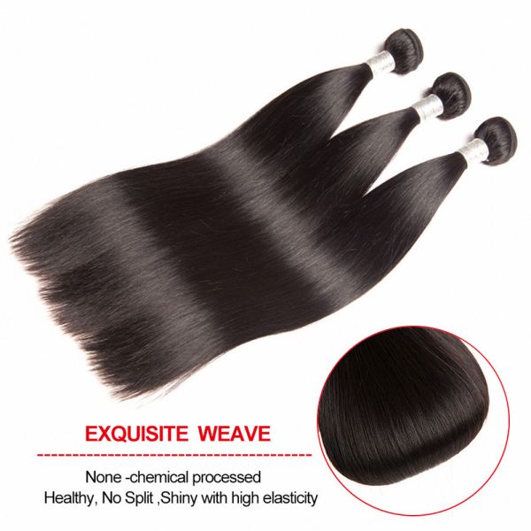 Peruvian Straight Hair Bundles 100% Human Hair Bundles Deal PeruvianRemy Hair Extension
