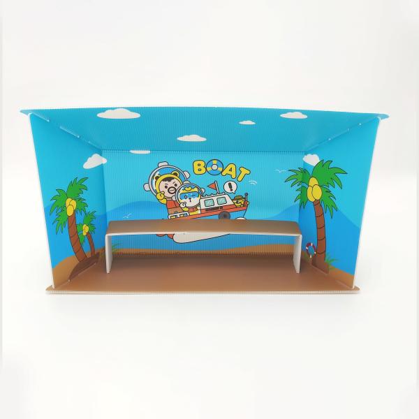 Corrugated Plastic Photo Booth Wall Backdrop Light Duty Anti Collision