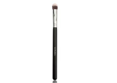 Escova redonda da composição da sombra para os olhos da precisão com o punho de madeira preto matte