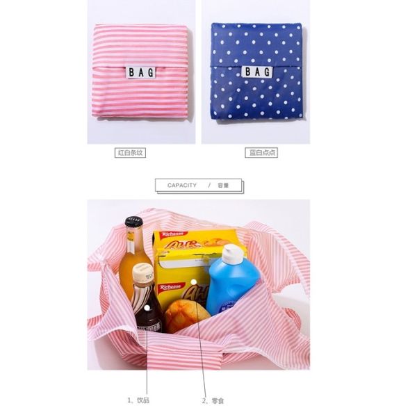 Easy Carry Small Foldable Pocket Reusable Grocery Tote Bags Waterproof
