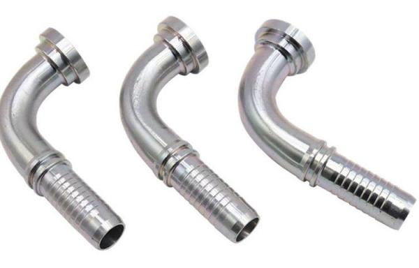 Stainless Steel Hydraulic Crimp Hose Fittings Flange 6000psi 90 Elbow 87691 87692