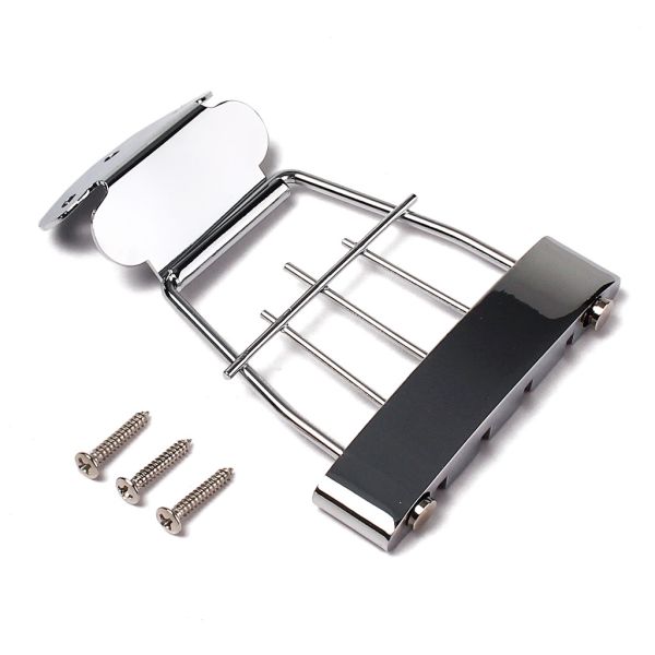 Jazz Bass Bridge Tailpiece Silver 4 Strings Low Tailpieces Замещение цинкового сплава