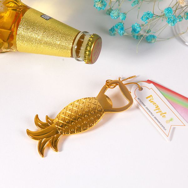 Wedding Favor Gold Pineapple Bottle Opener Favors