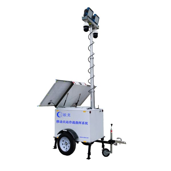 Рангоут мобильного трейлера камеры слежения телескопичный с генератором 2000W