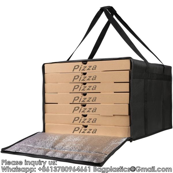 Insulated Pizza Bags For Delivery, Commercial Pizza Warmer Bag, Large Pizza Carrier For Hot And Cold Food, Pizza Delivery Bag, Food Delivery Bag, Insulated Grocery Bags