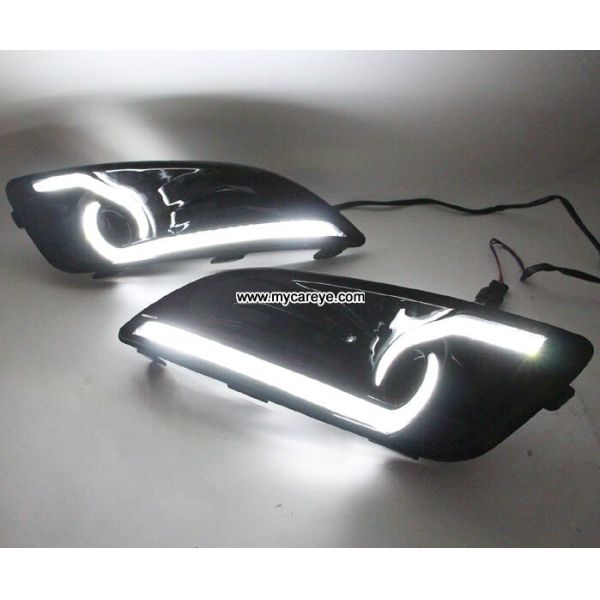 Ford Fiesta DRL LED daylight driving Lights guide turn signal for cars