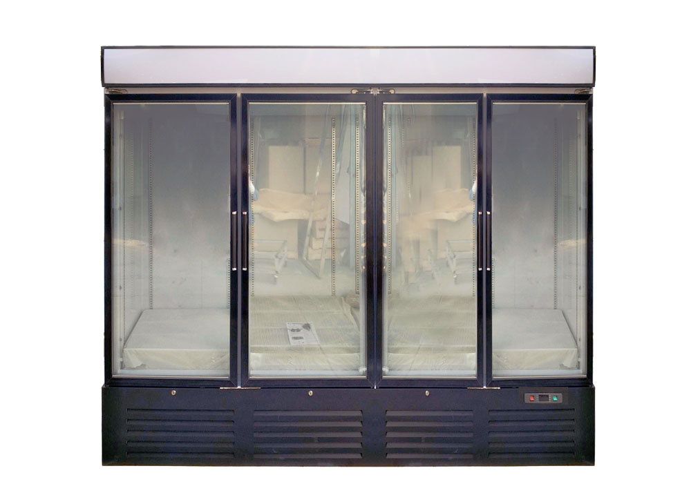 Замораживатель Merchandiser дверей бакалеи 60Hz 1750L 4 стеклянный