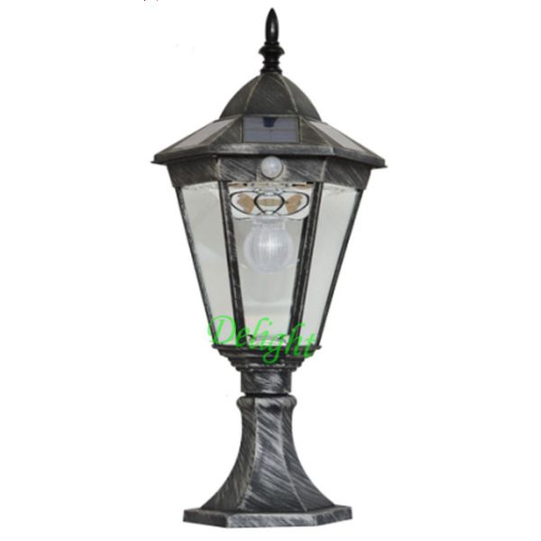 Aluminum Die Casting Outdoor solar Post Light with Sensor solar motion sensor post lighting (DL-MSP18)