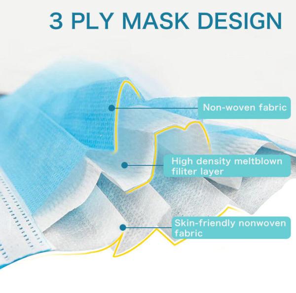 Moisture Proof Medical Consumable Supplies Odourless Hospital Mouth Mask