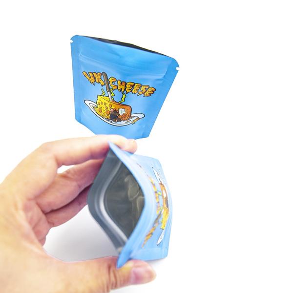 Saco de cigarro / tabaco Mylar com design de plástico re-fechável