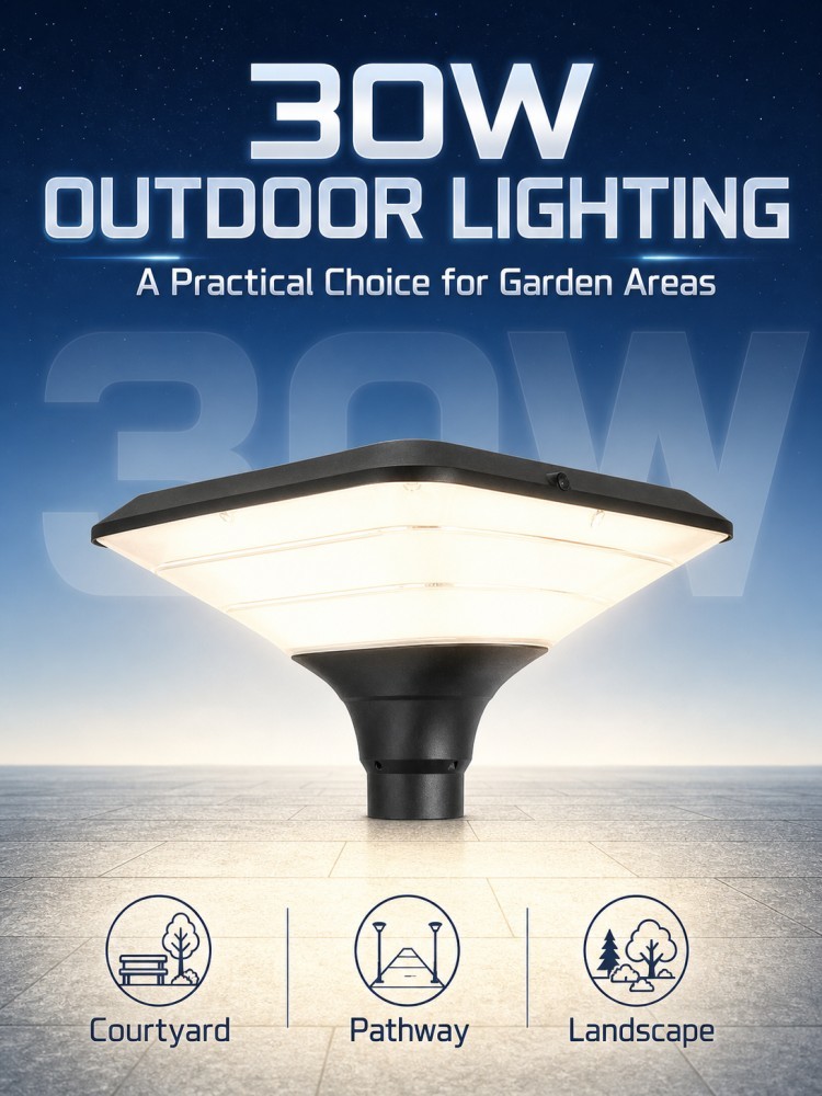 Modern Matte Black Solar Garden Lights 30W 50W Anti Glare for Outdoor Villa Yard Pathway