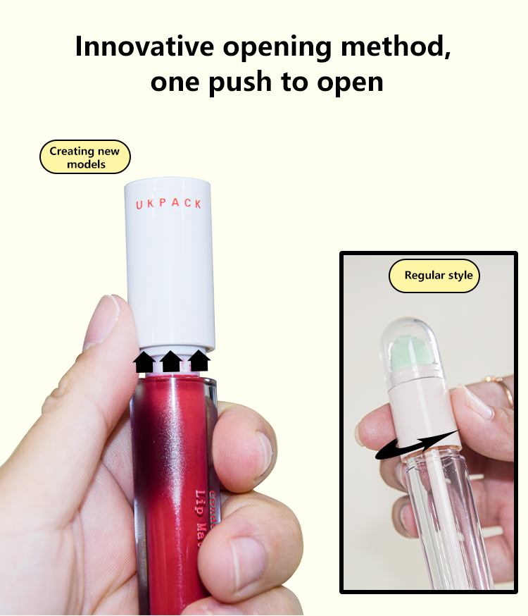 2 мл PETG бутылка ABS крышка PP щетка губы глазированная бутылка Косметическая упаковка