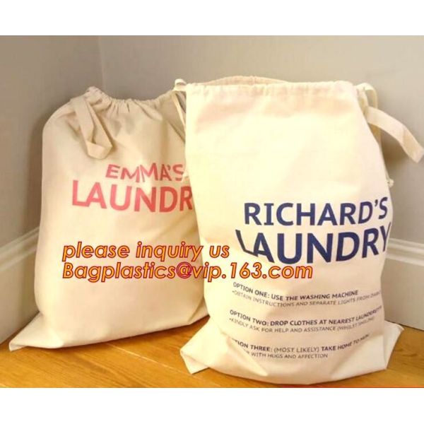 Nylon Canvas Biodegradable Baby 100% Organic Cotton Laundry Large Cotton Drawstring Laundry Pack