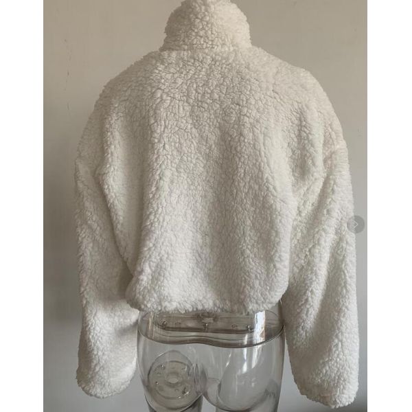 Свитер молнии шеи черепахи фуфайки ватки овечки женщин производителя одежды небольшого количества сгущенный короткий половинный