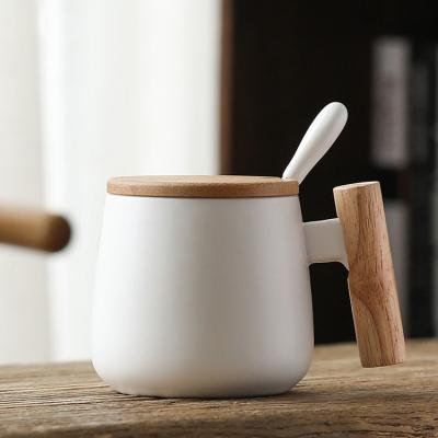 Custom Nordic Insulated Coffee Mug Ceramic Matte White Black 13oz