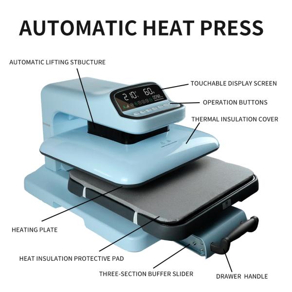 Sublimation Flat Heat Transfer Press Machine DIY Personalized Logo Printing Heat Press