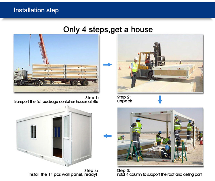 Студия домашнего офиса Flatpack водоустойчивого дома контейнера Prefabricadas стального крошечного Prefab