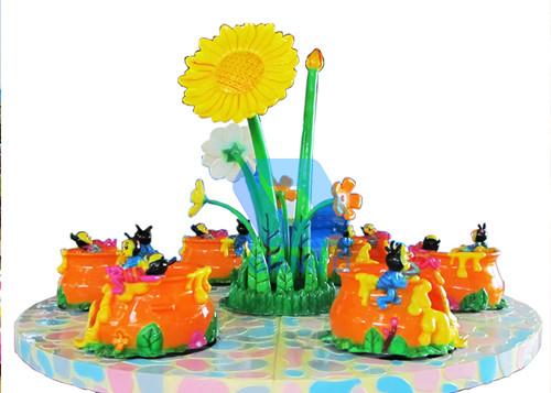 Tour d'intérieur/extérieur d'amusement de tasse de thé, mini amusement populaire monte