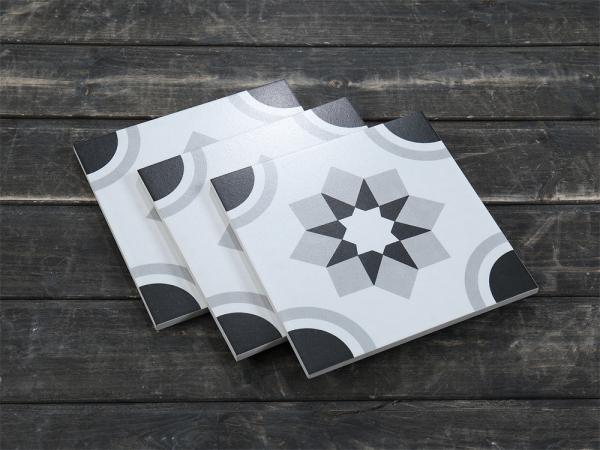 Gray 20x20cm Ceramic Rustic Tile for Hotel Bathroom Floor