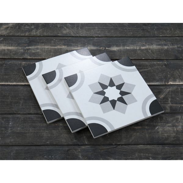 Gray 20x20cm Ceramic Rustic Tile for Hotel Bathroom Floor