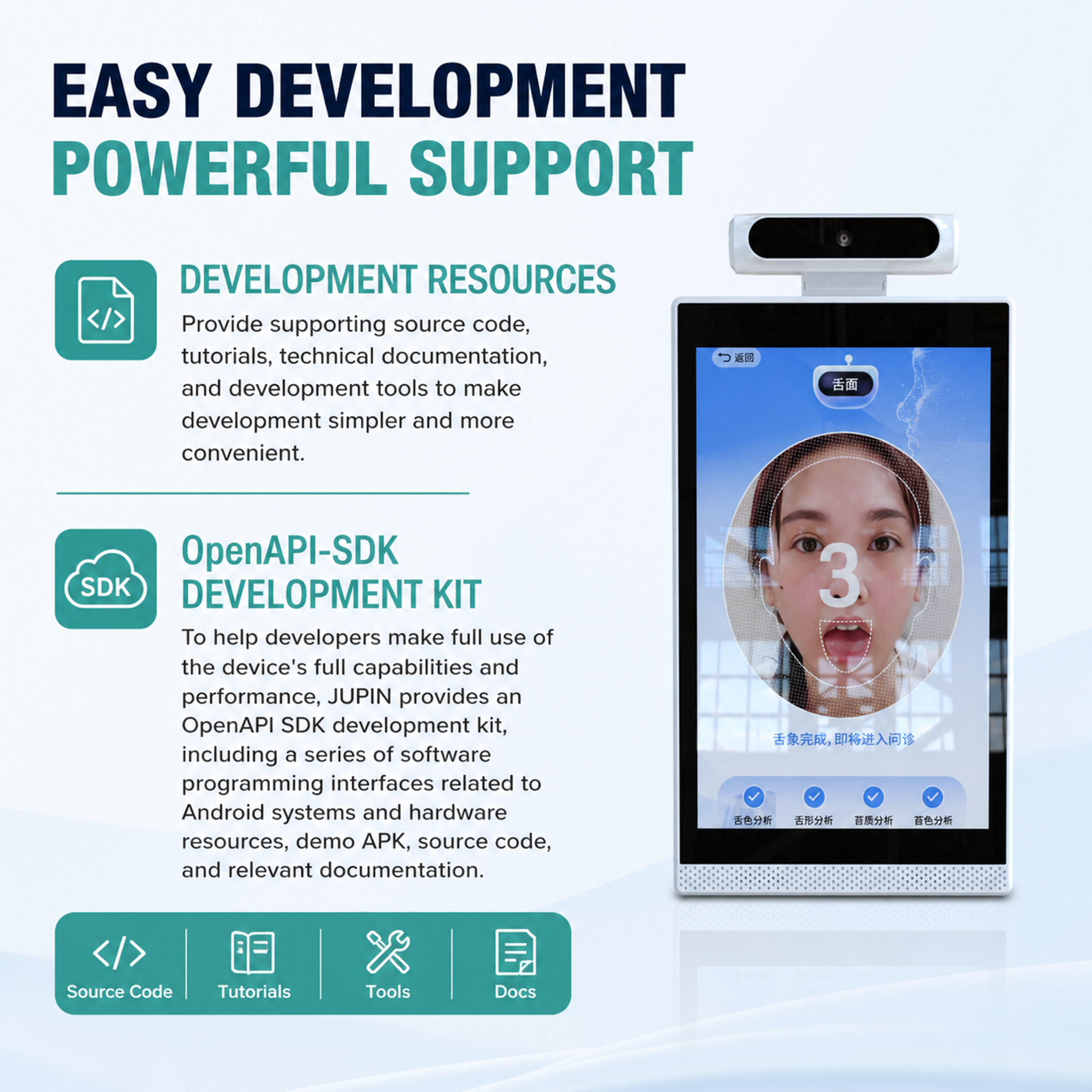 10 Inch Facial Recognition Attendance Kiosk for Desktop