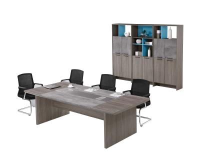 240cm Laminated Chipboard Modular Melamine Conference Table For 10 Persons