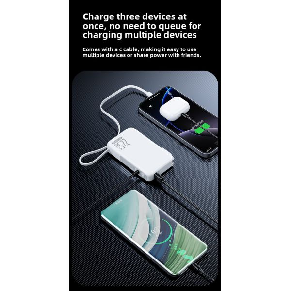 ABS Plastic AC Plug Charger 20000mAh With Led Indicator