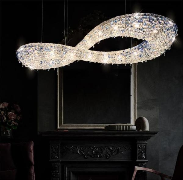 Art Light Luxury Crystal Chandelier para sala de estar Restaurante Hotel Lobby