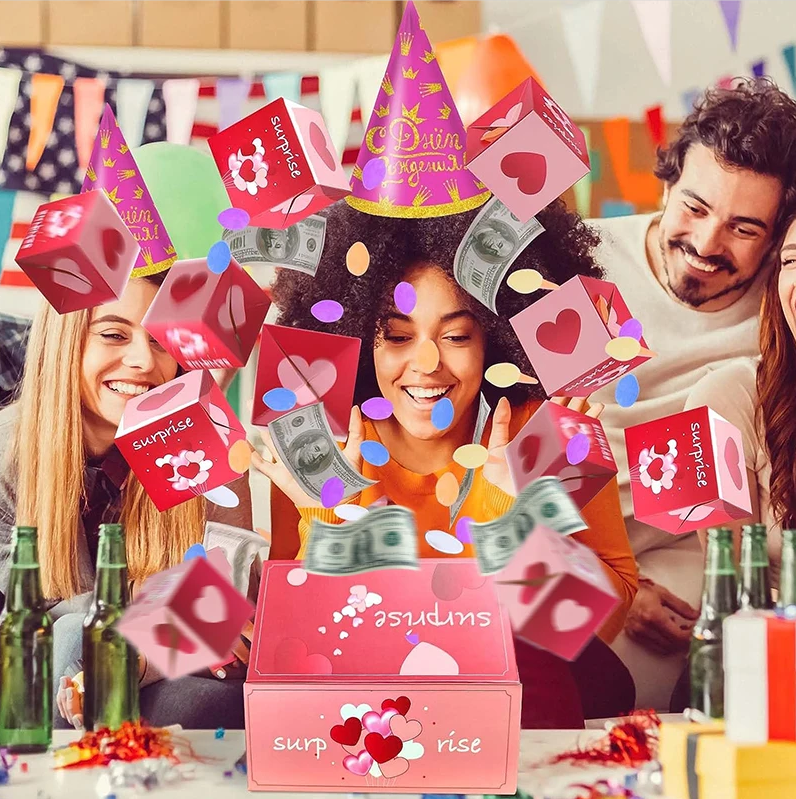 Packing Material DIY Birthday Surprise Gift Box Party Favors Funny Money Explosion Box