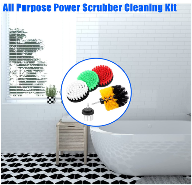 5 Pack Drill Brush Attachment Set 25mm Bristle Household