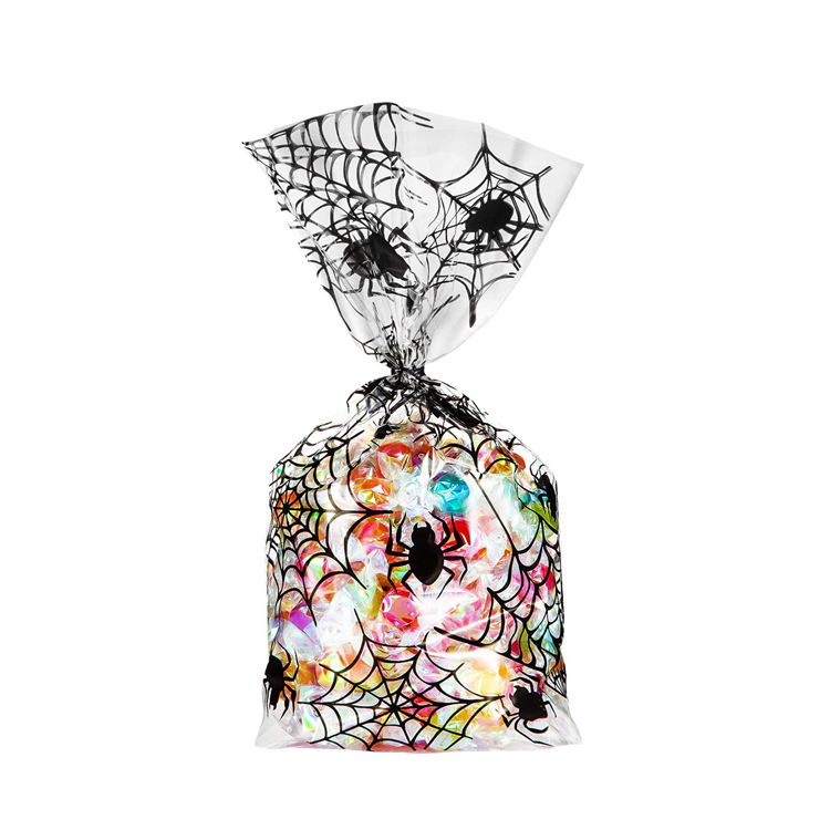 Recyclable Plastic Packaging Treat Bags , Halloween Cellophane Treat Bags