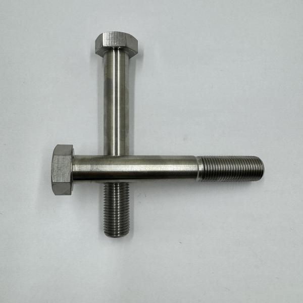 DIN Standard GR5 Titanium Hex Head Bolt 1/2-20 x 4.5  Stud Bolts with Natural Finish 6AL-4V Titanium Alloy