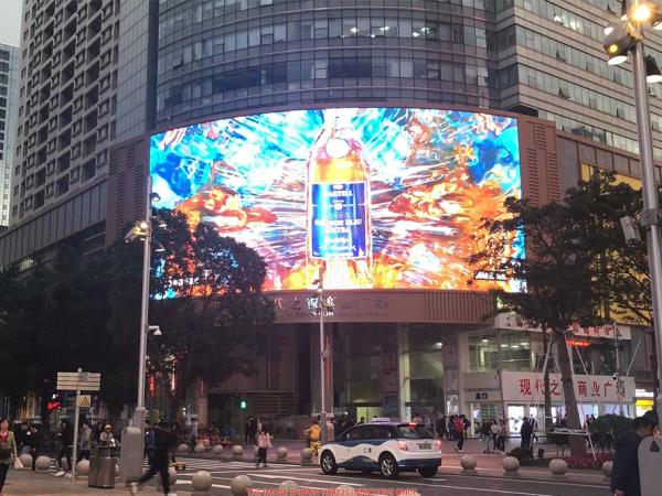 P10mm Outdoor Curved LED Screen Wall IP65 Waterproof Advertising Digital Flexible Display