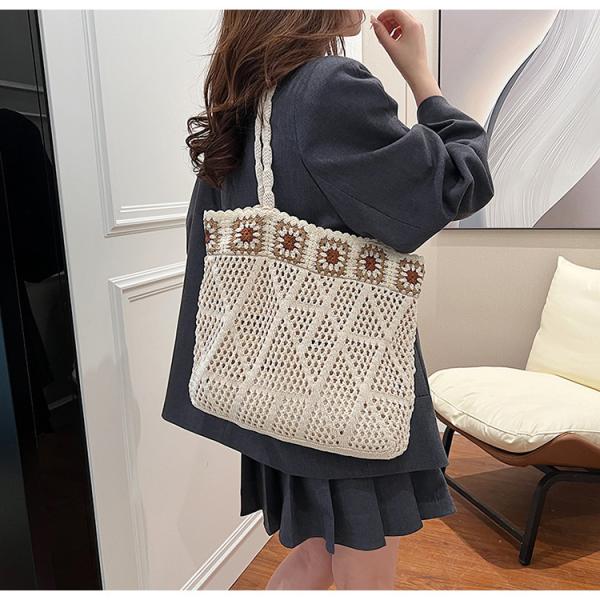 Raffia Straw Bags Tote Summer Beach Purses Wholesale New Ethnic Style Beach Bags Women Paper Straw Crochet Tote Bags Large Capacity Raffia Braided Handbags
