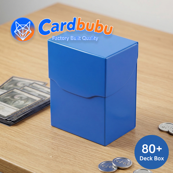 Personalized Secure Plastic Deck Box Secure Blue Trading Card Hard Case